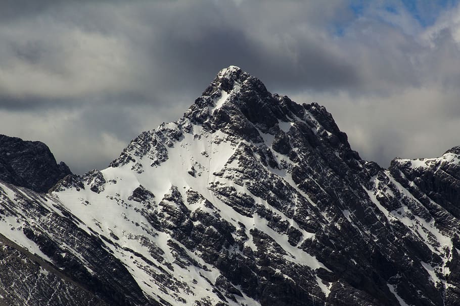 snowy mountain, cloud - sky, beauty in nature, scenics - nature HD wallpaper