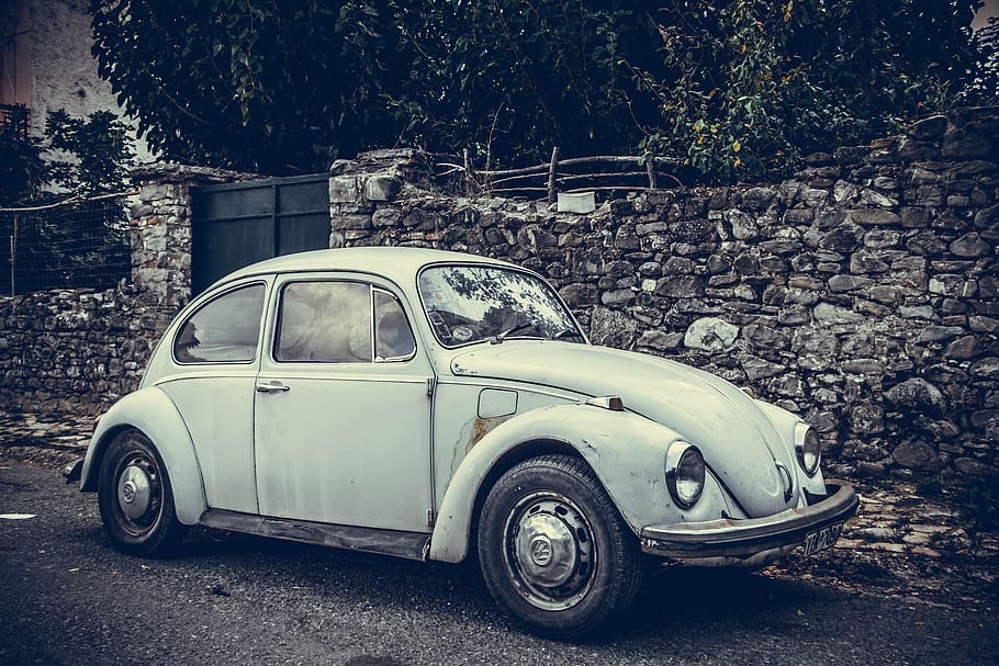 white Volkswagen Beetle, transportation, vehicle, automobile HD wallpaper