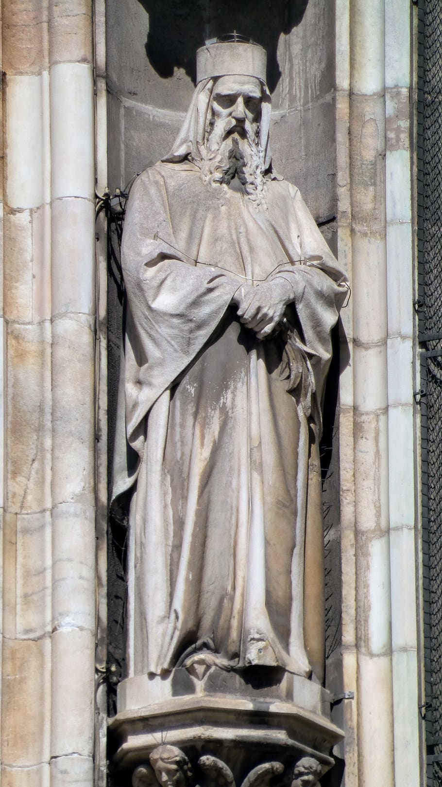 gothic, statue, cathedral, milan, italy, sculpture, medieval HD wallpaper