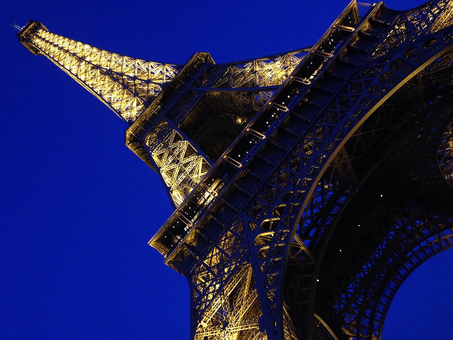 france, paris, architecture, blue, built structure, low angle view HD wallpaper