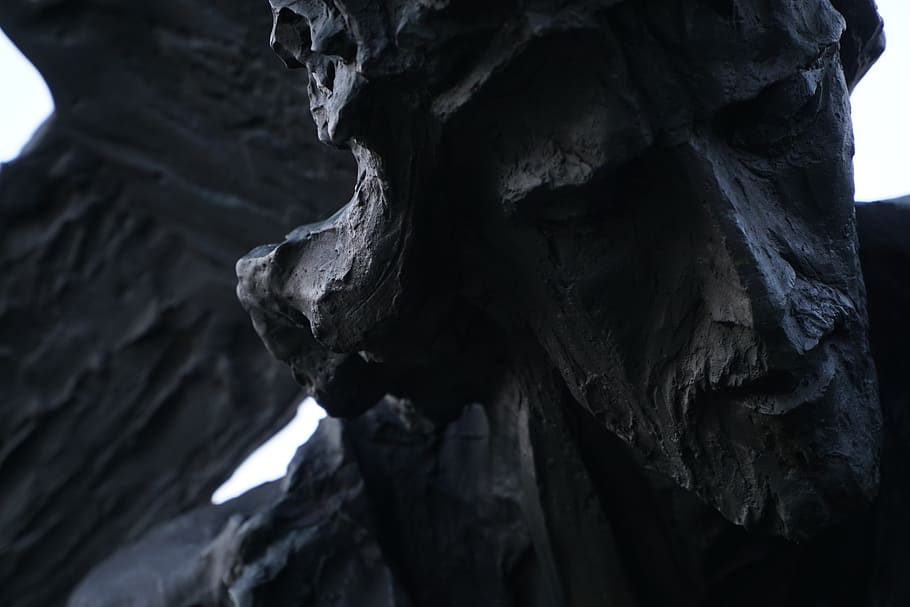 face, jesus, sculpture, low angle view, no people, close-up HD wallpaper