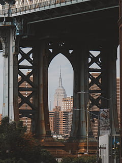 white concrete building, united states, dumbo, pottery, vase HD wallpaper