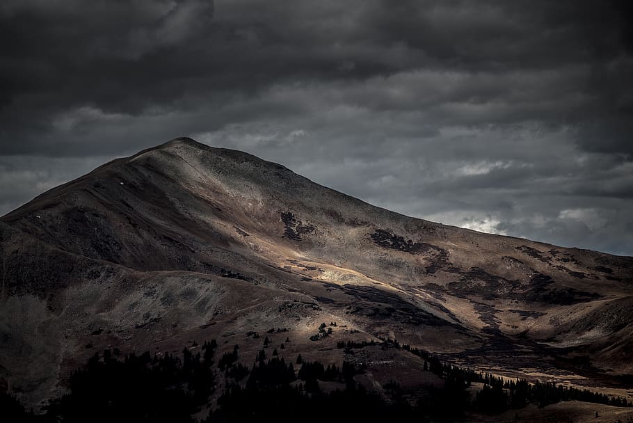 mountain, clouds, sky, travel, nature, adventure, trip, trek HD wallpaper
