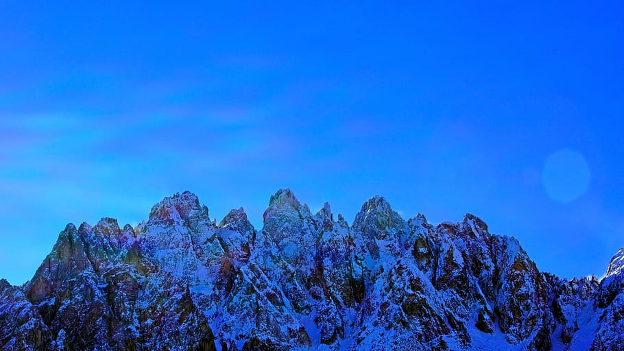 mountain range, outdoors, nature, peak, ice, plant, tree, snow HD wallpaper