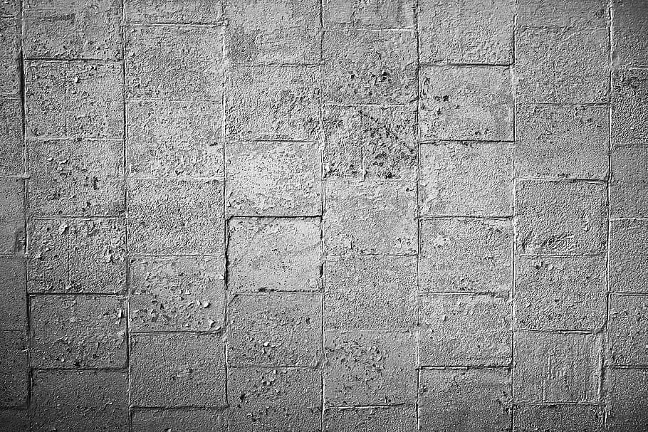 stone wall, blocks, concrete, masonry, squares, weathered, flaking HD wallpaper