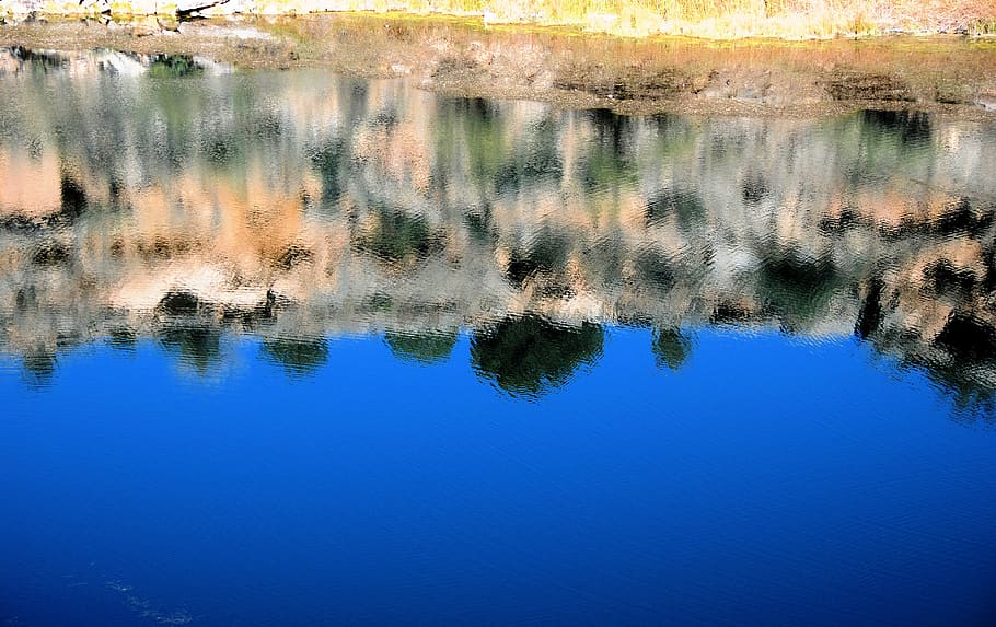 water, reflection, waterfront, lake, no people, day, nature HD wallpaper