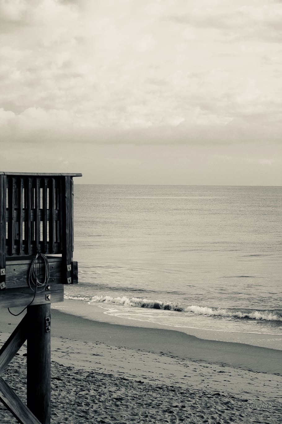 pier, beach, ocean, water, coast, outdoors, horizon, landscape HD wallpaper