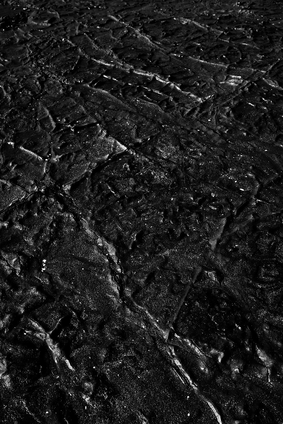 black sand, full frame, backgrounds, no people, pattern, textured HD wallpaper