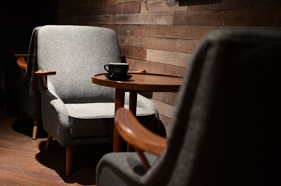 indoors, seat, chair, furniture, table, absence, wood - material HD wallpaper