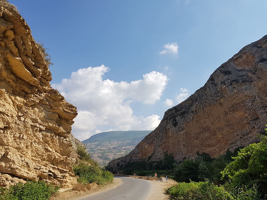 iran, mazandaran province, sky, mountain, the way forward, road, HD wallpaper