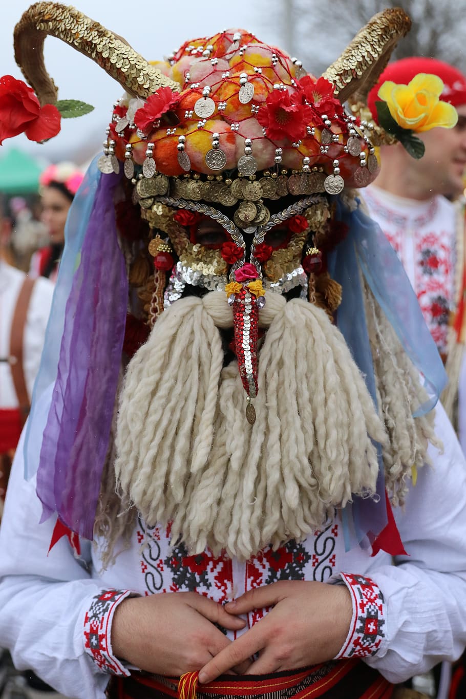 bulgaria, costume, festival, games, kukeri, masquerade, traditional