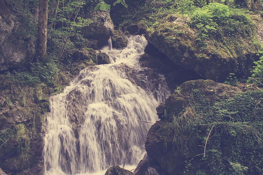 waterfall, landscape, river, nature, stream, outdoors, scenic HD wallpaper