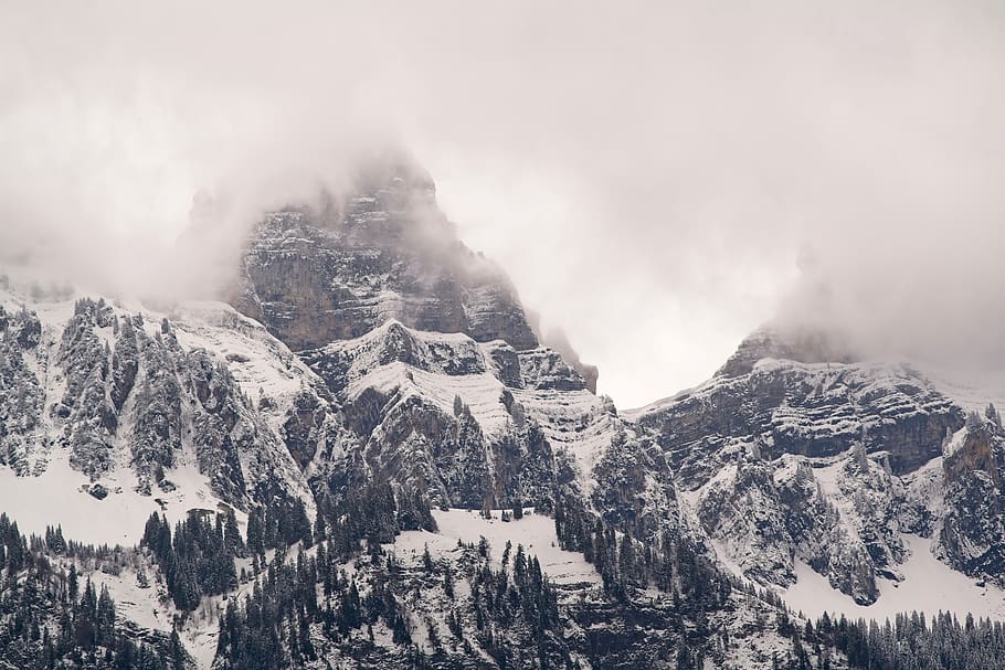 mountain, outdoors, nature, mountain range, peak, ice, snow HD wallpaper