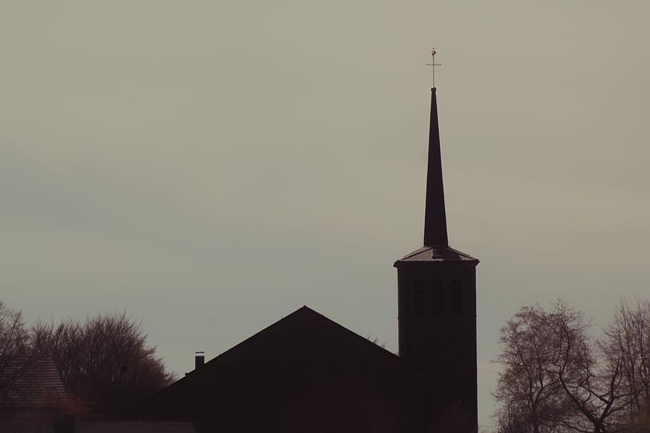 belgium, malmedy, vakantiehuis ardennen, sky, church, architecture, HD wallpaper