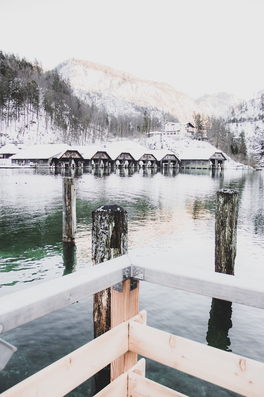 water, waterfront, nature, dock, pier, port, outdoors, snow HD wallpaper