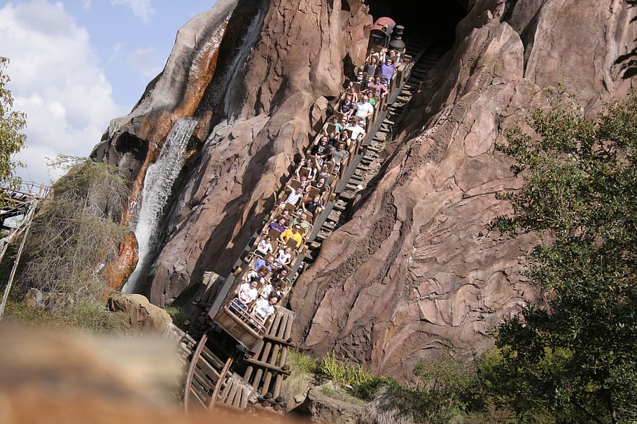 roller coaster, florida, rock, rock formation, solid, rock - object HD wallpaper