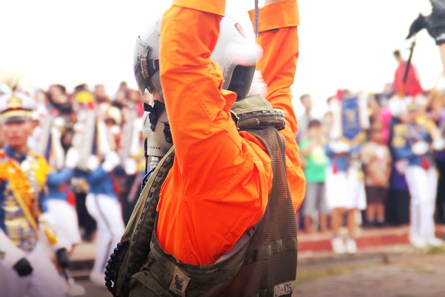 pilot, cadet, airforce, drum, band, indonesia, crowd, clothing HD wallpaper