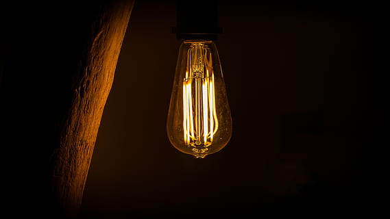 lighted sting light, lamp, lightbulb, lighting, led, dark, night HD wallpaper