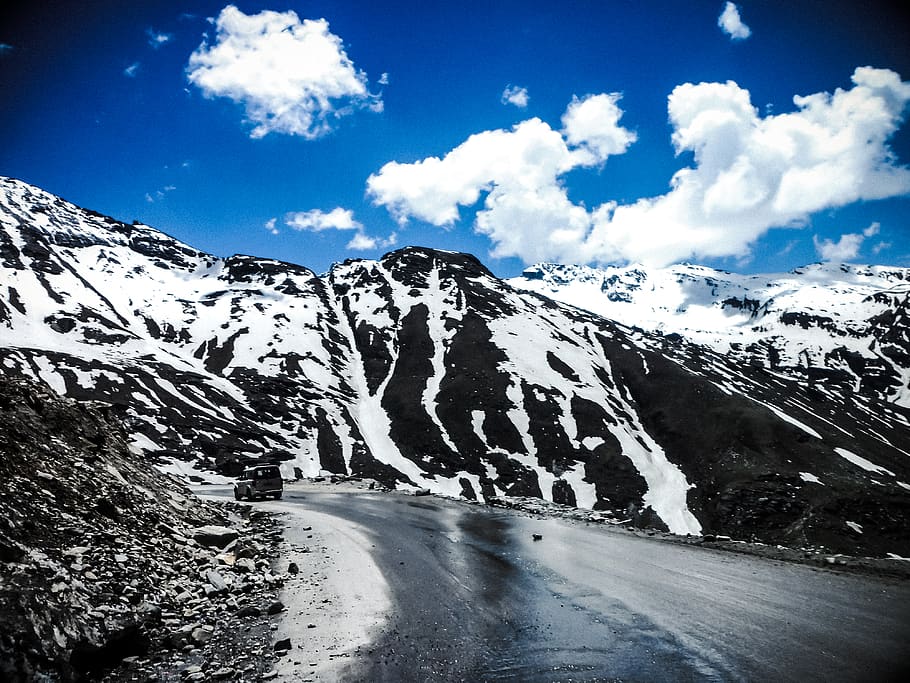 india, rohtang la, sky, cloud - sky, mountain, beauty in nature, HD wallpaper