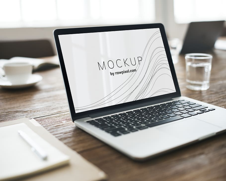 Macbook Pro On Table, device, electronics, keyboard, laptop, mock up HD wallpaper