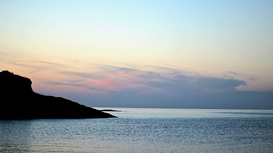 sunset, coast, sea, sky, tranquility, beauty in nature, scenics - nature HD wallpaper