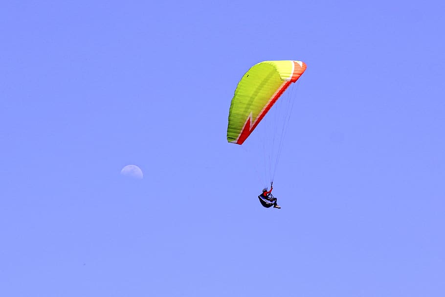 nepal, pokhara, paragliding, extreme sports, adventure, sky, HD wallpaper