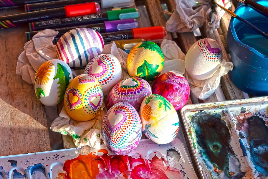 egg, colorful, easter eggs, paint, colored, cheerful, friendly HD wallpaper
