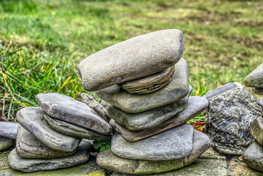 stones, stack, stacked, art, sculpture, zen, nature, rest, relax, HD wallpaper