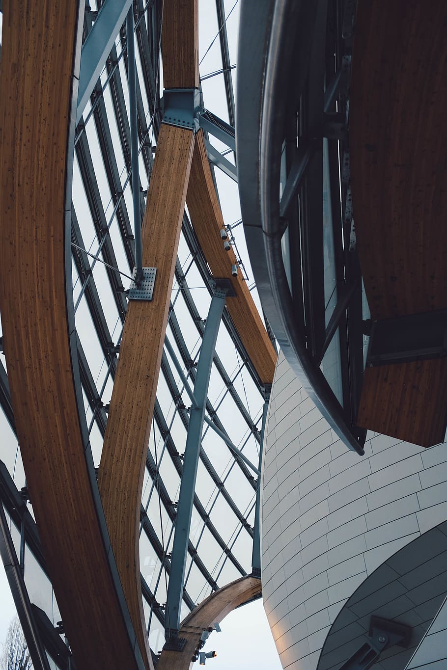 building, architecture, window, skylight, office building, banister HD wallpaper