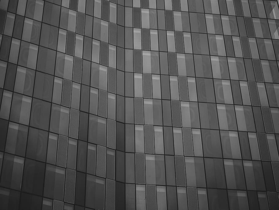 grey concrete building, office building, architecture, window HD wallpaper