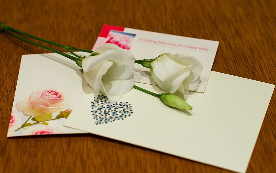 memorial, funeral, mourning, memory, condolences, paper, table HD wallpaper