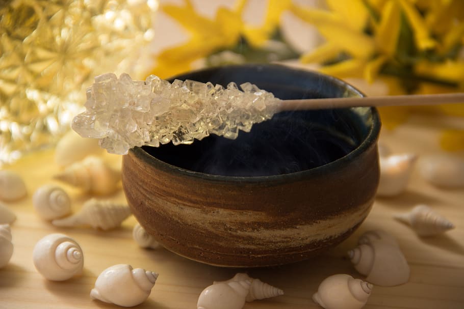 wellness, relaxation, tee, shell, hot, steam, beneficial, flowers HD wallpaper
