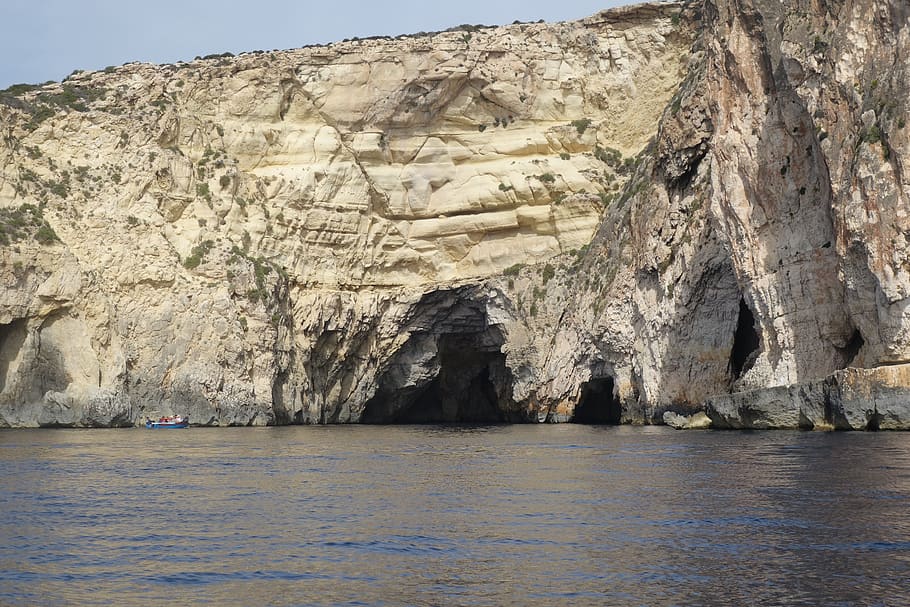 malta, cliffs, mediterranean, sea, water, waterfront, rock HD wallpaper