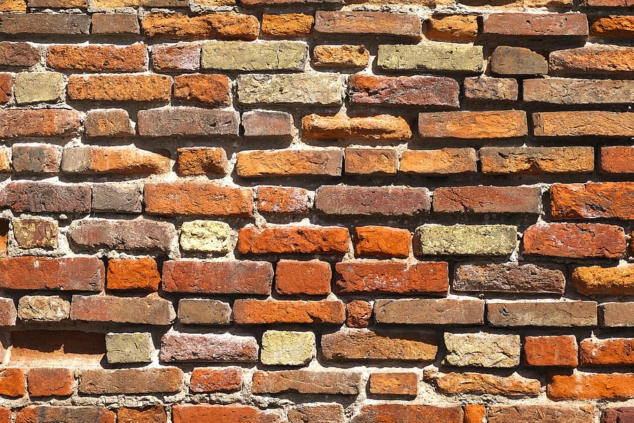 wall, brick, facade, historically, red, brick red, pattern HD wallpaper