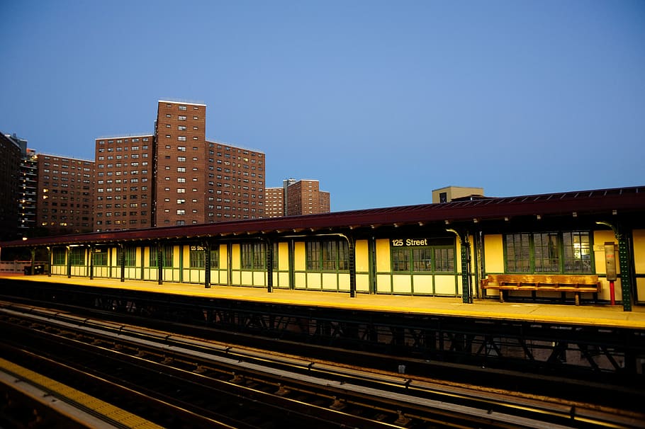 track, night, train, cityscape, transport, evening, vehicle HD wallpaper