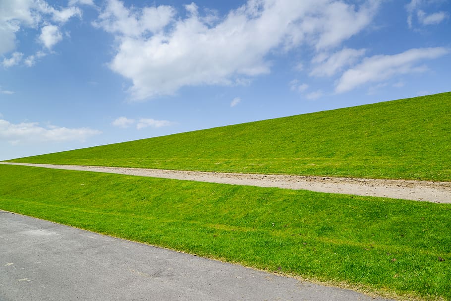 Landscape Photo of Green Grass Field, clouds, daylight, ground HD wallpaper