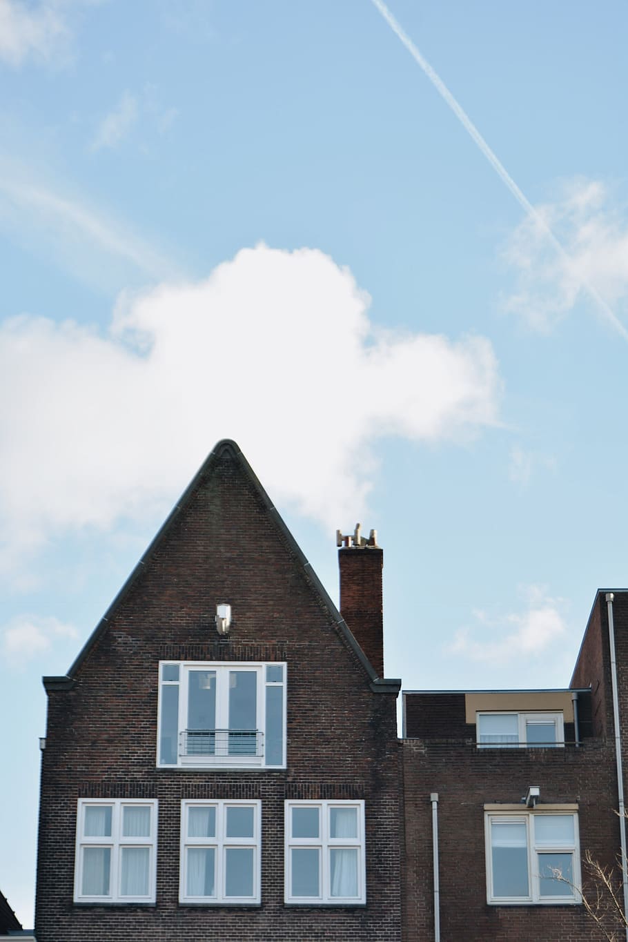 amsterdam, netherlands, clouds, windows, blue sky, canals, building exterior HD wallpaper