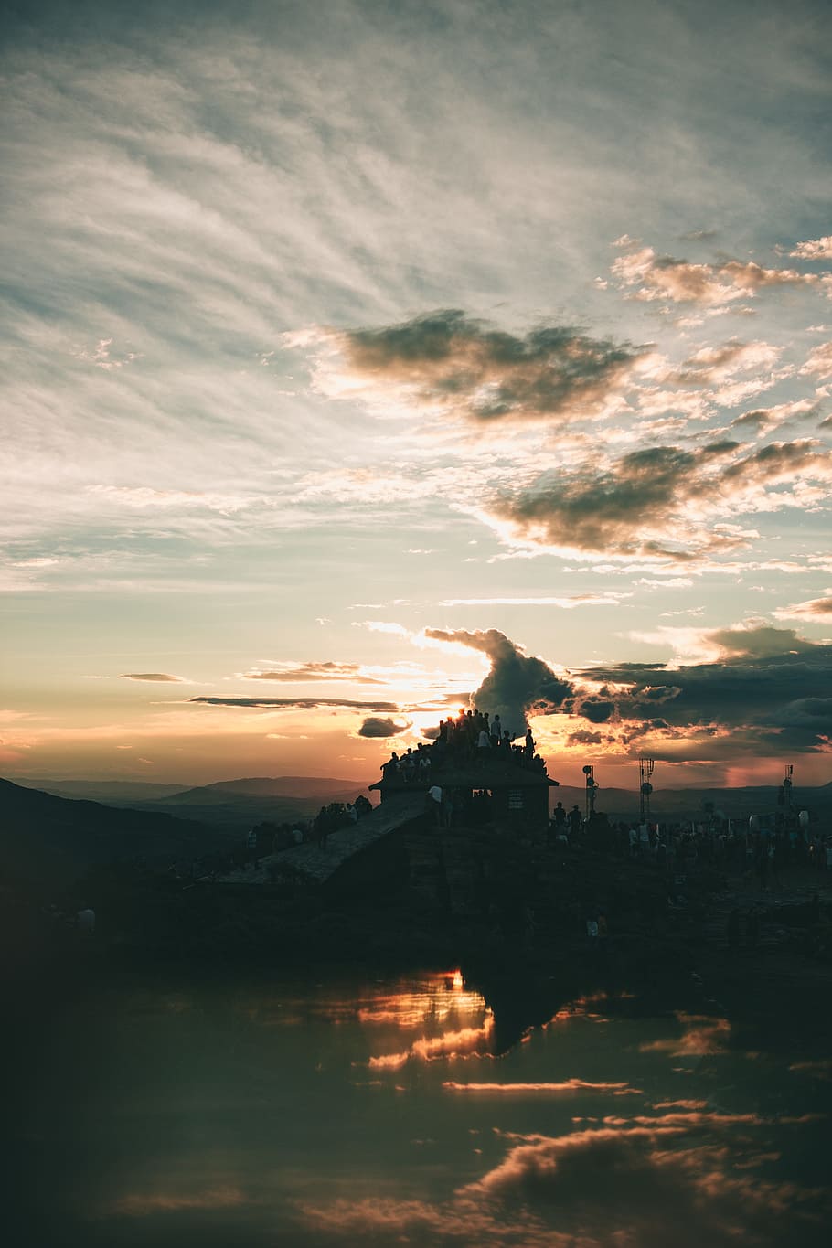 Photo of Sunset, backlit, beautiful, clouds, dawn, daylight, dusk HD wallpaper