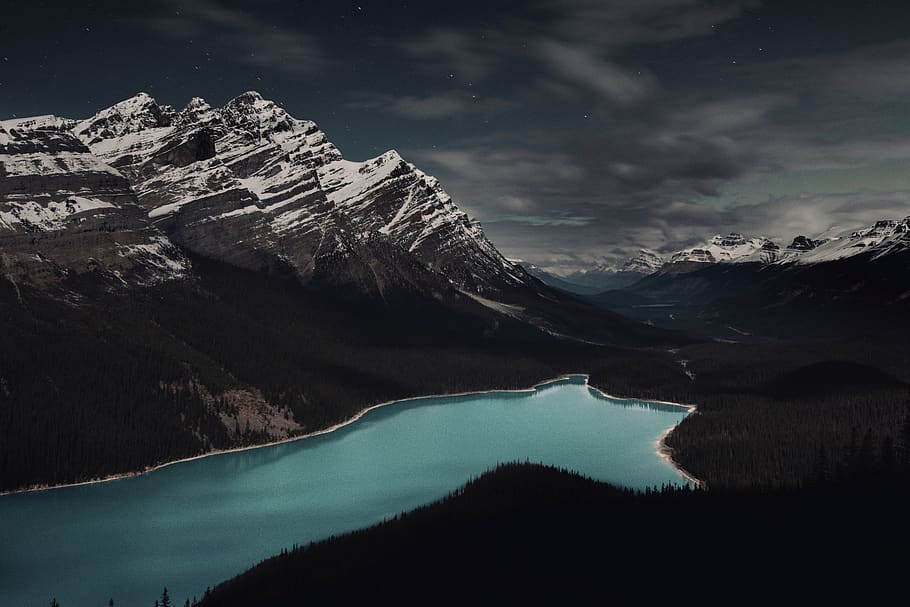 mountain, scenics - nature, beauty in nature, water, mountain range HD wallpaper