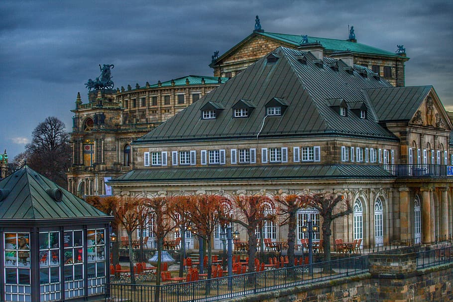 semper, semperoper, dresden, dresdenliebe, side, background HD wallpaper