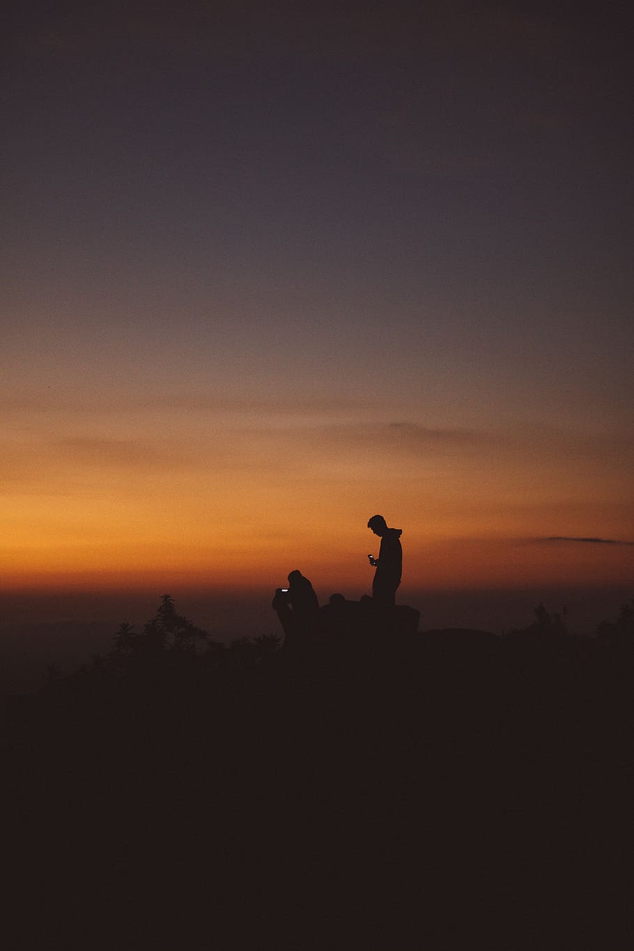 Silhouette Photography of Man Standing, camping, clouds, dark HD wallpaper