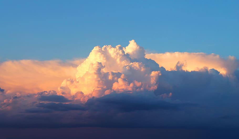 sky, cloud, air, beautiful, landscape, blue, travel, sunset HD wallpaper