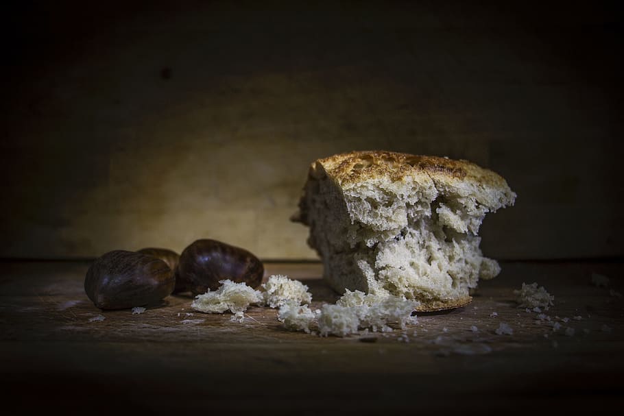 Bread, baked, dark, food, indoors, food and drink, table, still life HD wallpaper