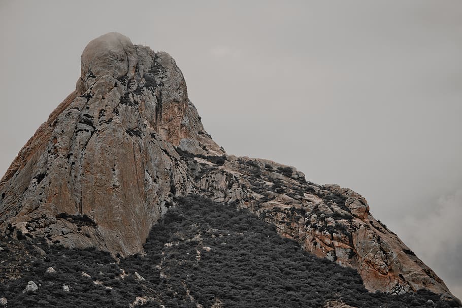 mexico, peña de bernal, vacations, trees, mountain, queretaro, HD wallpaper