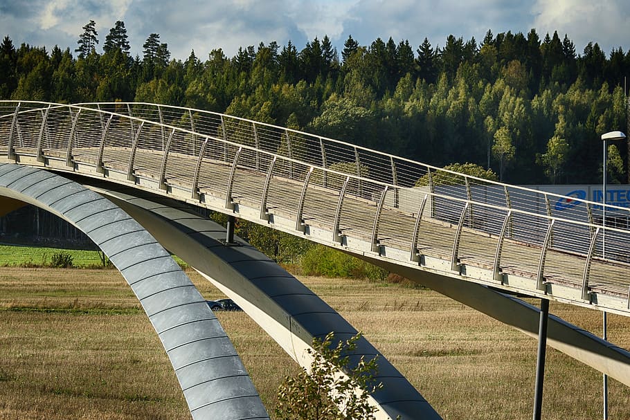 bridge, landscape, architecture, plant, tree, connection, transportation HD wallpaper