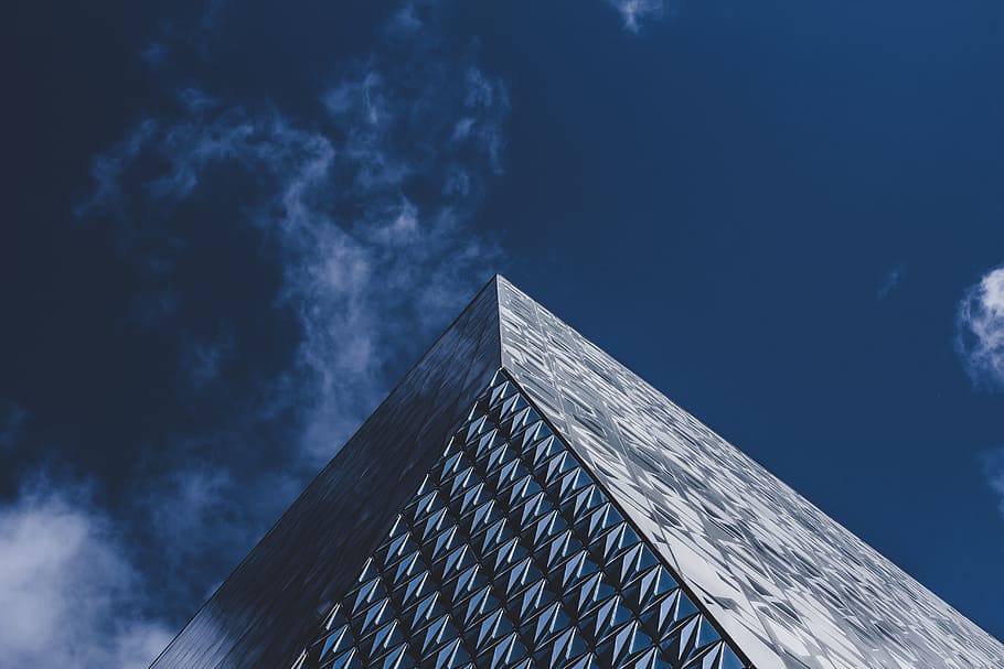 architecture, building, infrastructure, skyscraper, blue, clouds HD wallpaper