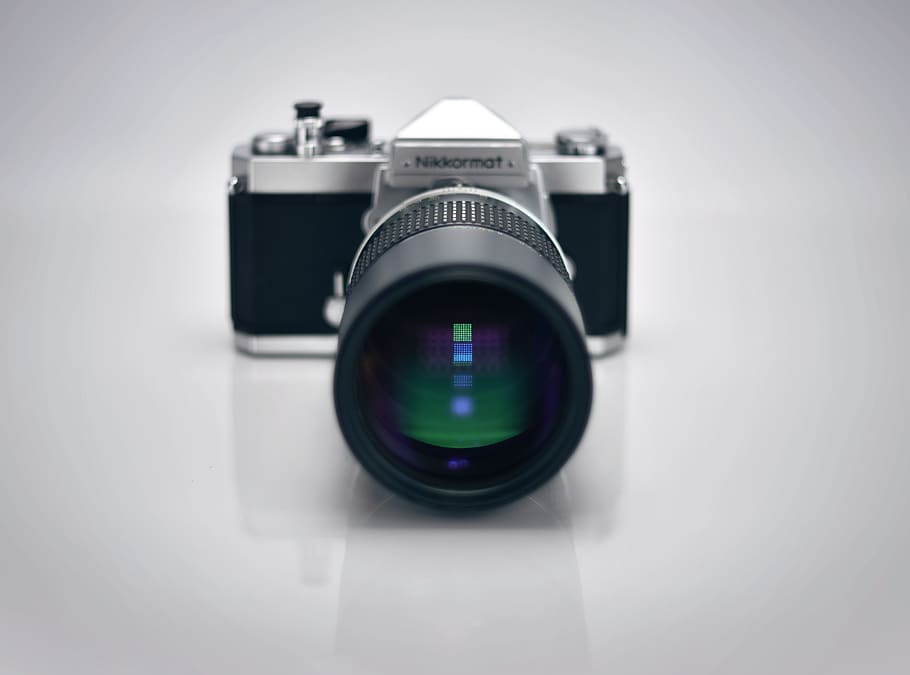 black and silver camera, photography themes, technology, lens - optical instrument HD wallpaper