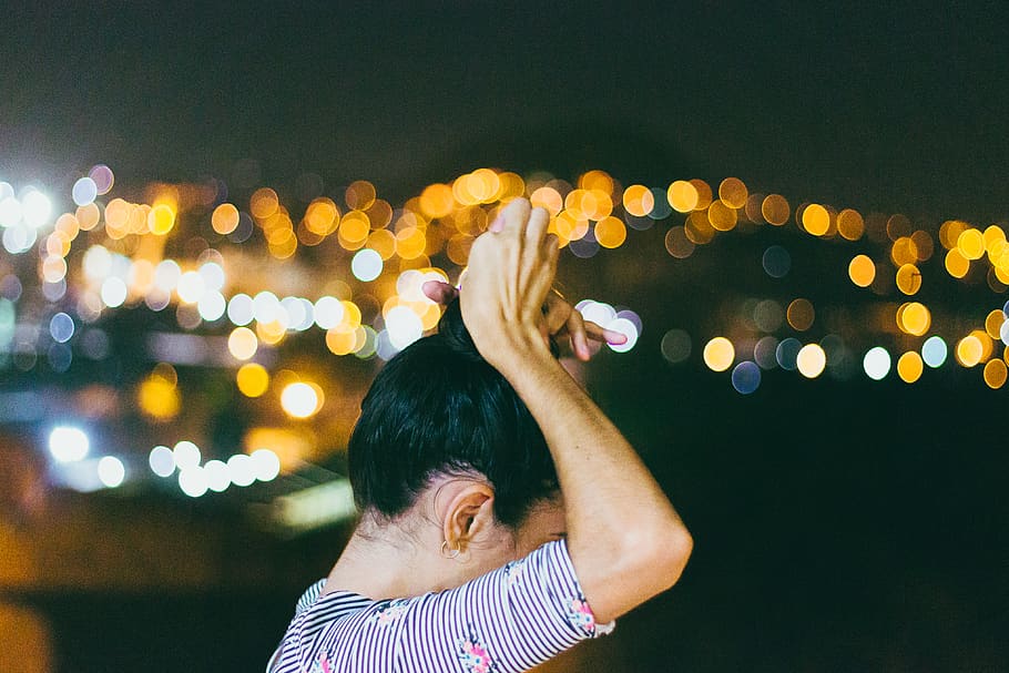 light, focus, night, milamonteiro, one person, illuminated HD wallpaper