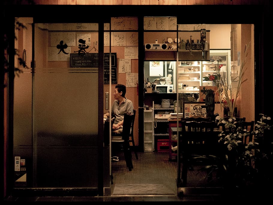 store, japan, one person, real people, business, standing, men HD wallpaper