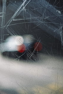 car on road, glass, scratch, light, urban, city, bokeh, abstract HD wallpaper